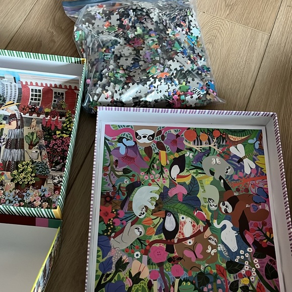 Eeboo 1000+ piece adult puzzle Urban Gardening + Sloths vibrant colors - Picture 5 of 12